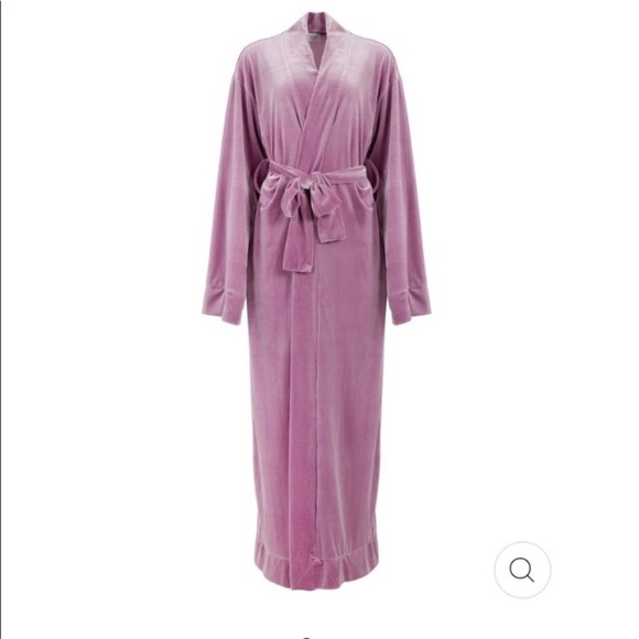 Laina Rauma Classic Pink Full-Length Robe with Belt - Picture 3 of 9